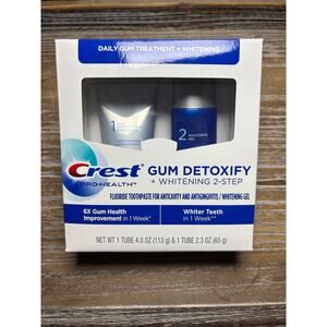 Crest Pro-Health Gum Detoxify Whitening 2-Step Mint Toothpaste Kit 4.0oz 2.3oz